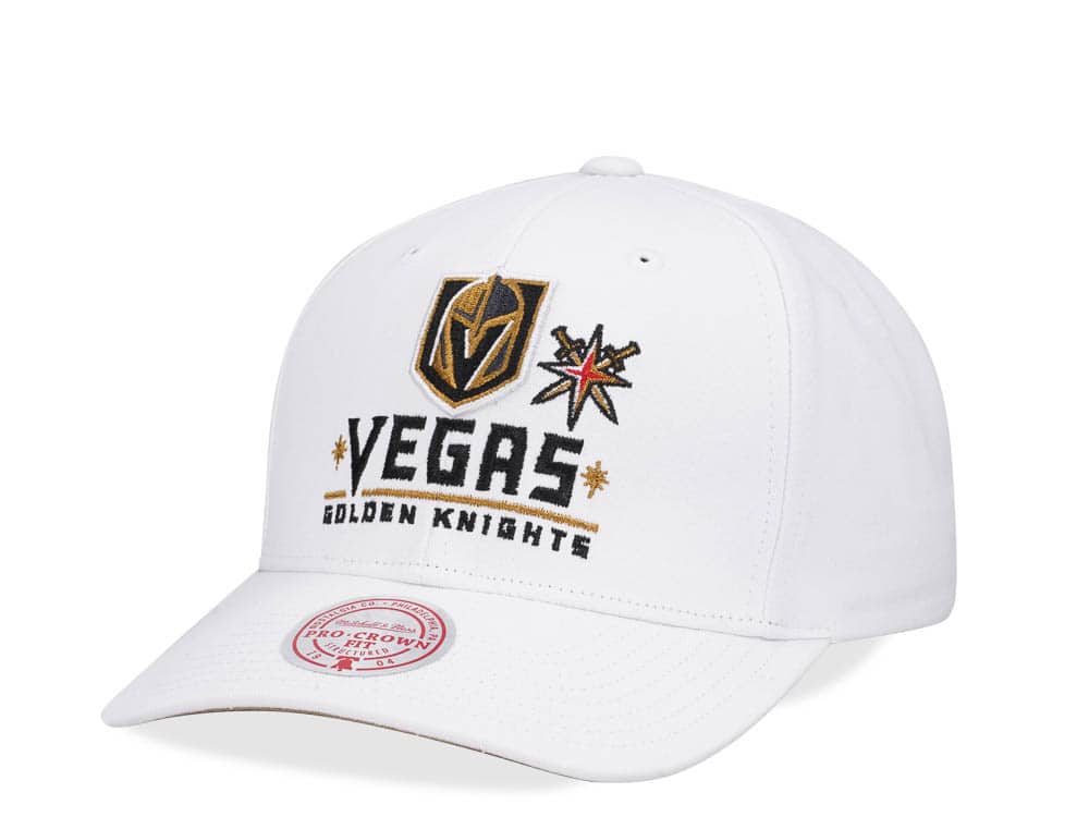 Mitchell & Ness Vegas Golden Knights All in Pro White Snapback Gorra