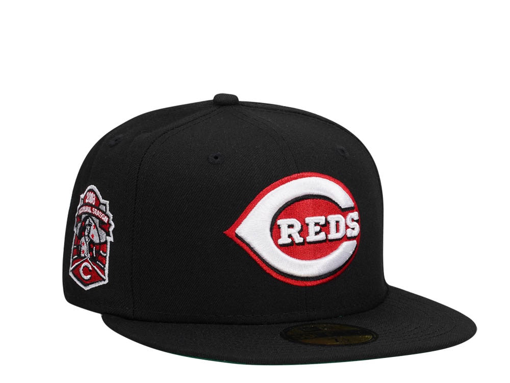 New Era Cincinnati Reds Inaugural Season 2003 Black Dome Throwback Edition 59Fifty Fitted Gorra