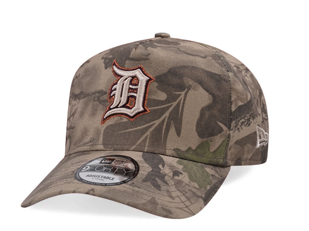 New Era Detroit Tigers Leaf Camo Copper 9Forty A Frame Snapback Gorra