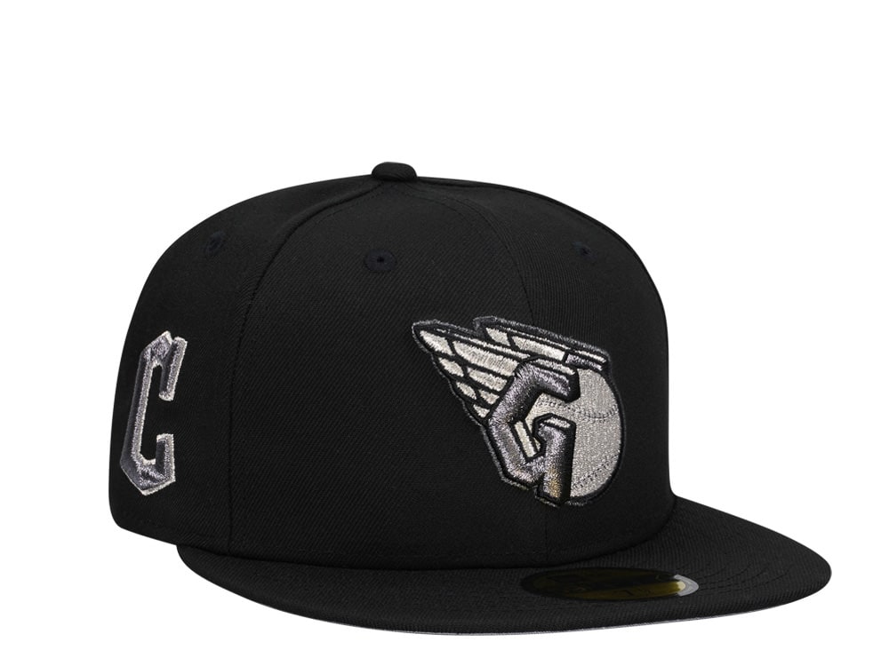 New Era Cleveland Guardians Black Pewter Metallic Edition 59Fifty Fitted Gorra