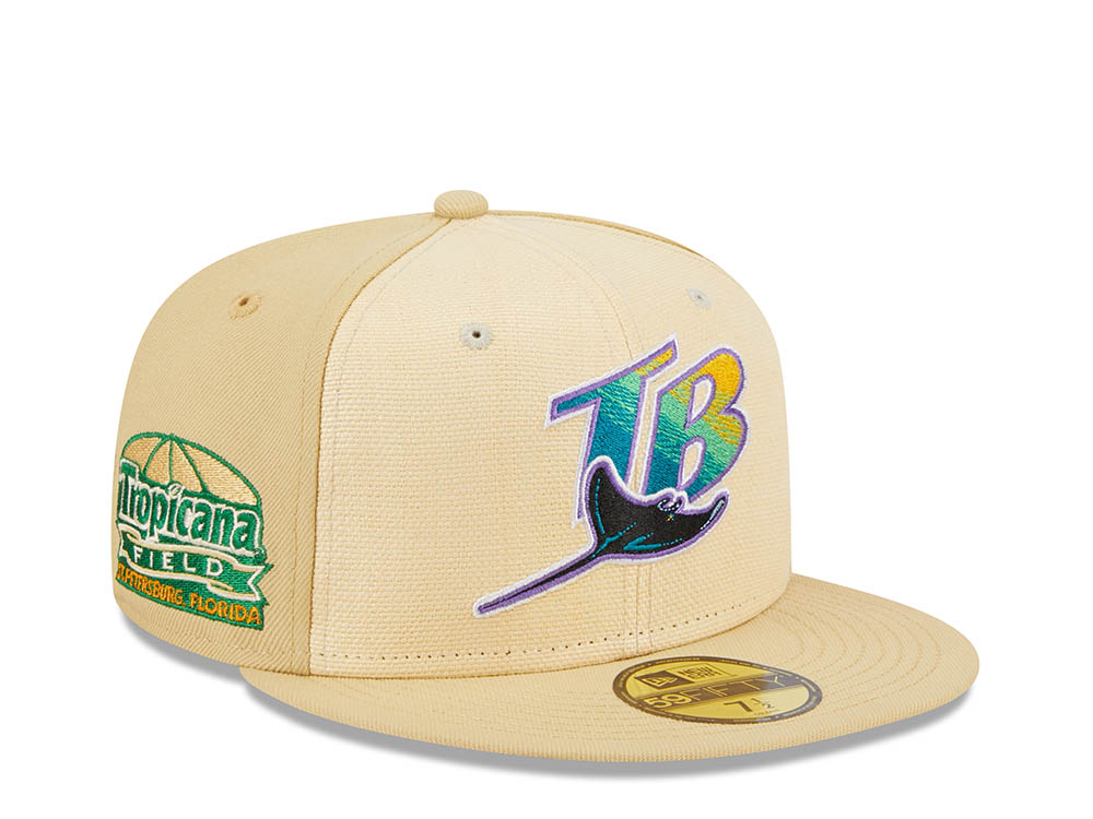 New Era Tampa Bay Rays Tropicana Field Raffia Front Vegas Gold Edition 59Fifty Fitted Gorra