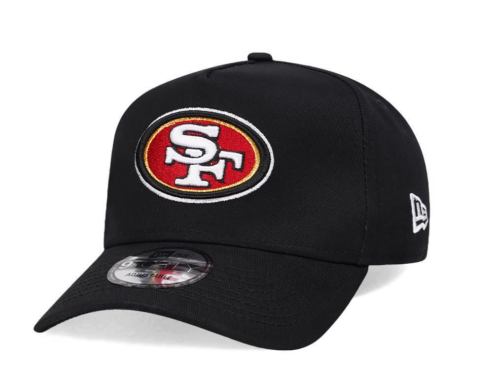 New Era San Francisco 49ers Black 9Forty A Frame Snapback Gorra