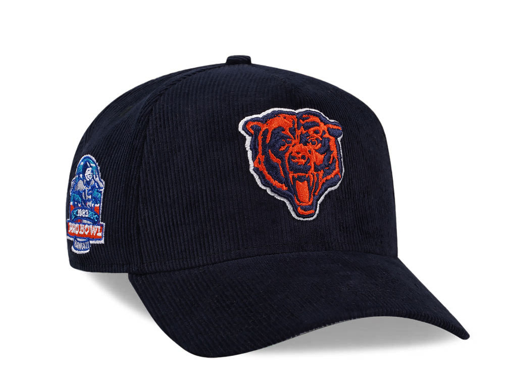 New Era Chicago Bears Pro Bowl 1983 Black Corduroy Edition 9Forty A Frame Snapback Gorra