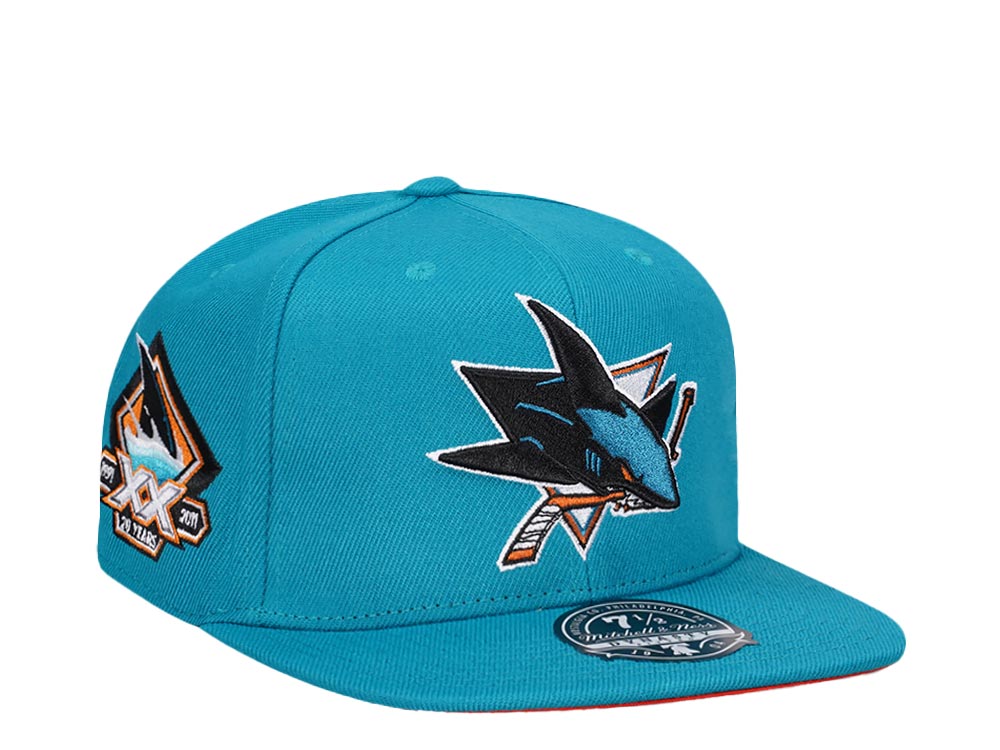 Mitchell & Ness San Jose Sharks 20 Years Edition Dynasty Fitted Gorra