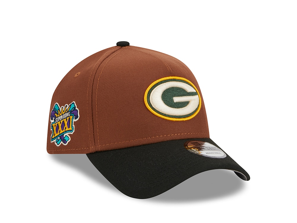 New Era Green Bay Packers Super Bowl XXXI Harvest Two Tone 9Forty A Frame Snapback Gorra