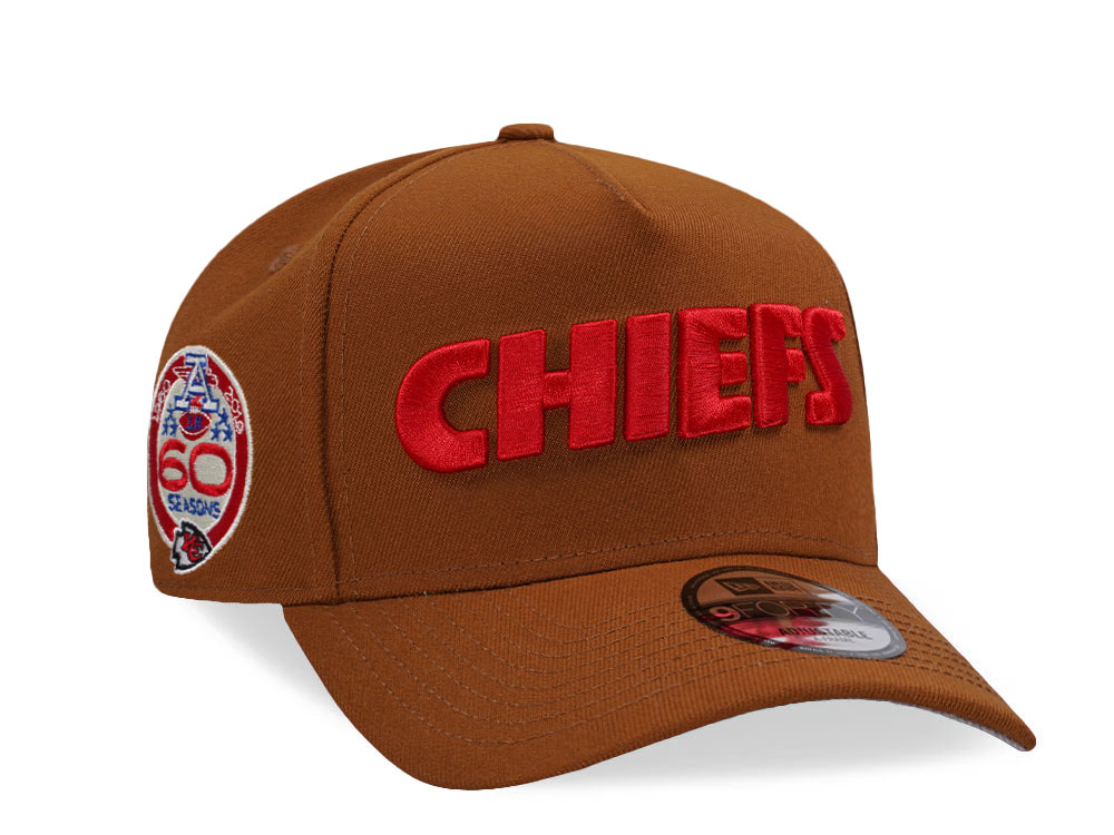 New Era Kansas City Chiefs 60th Anniversary Bourbon Prime Edition 9Forty A Frame Snapback Gorra