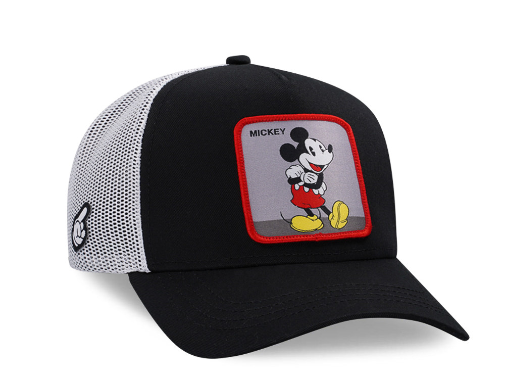 Capslab Disney Mickey Mouse Black White Trucker Snapback Gorra