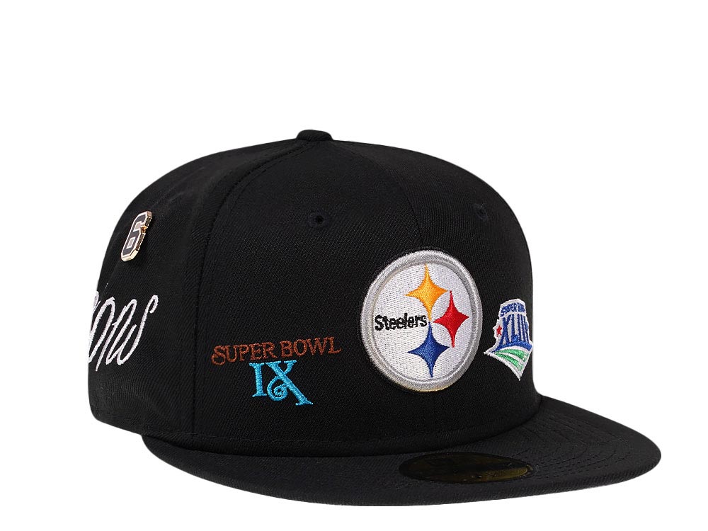 New Era Pittsburgh Steelers Historicchamps Black 59Fifty Fitted Gorra