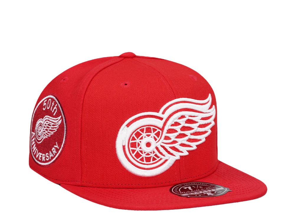 Mitchell & Ness Detroit Red Wings 50th Anniversary Vintage Edition Dynasty Fitted Gorra