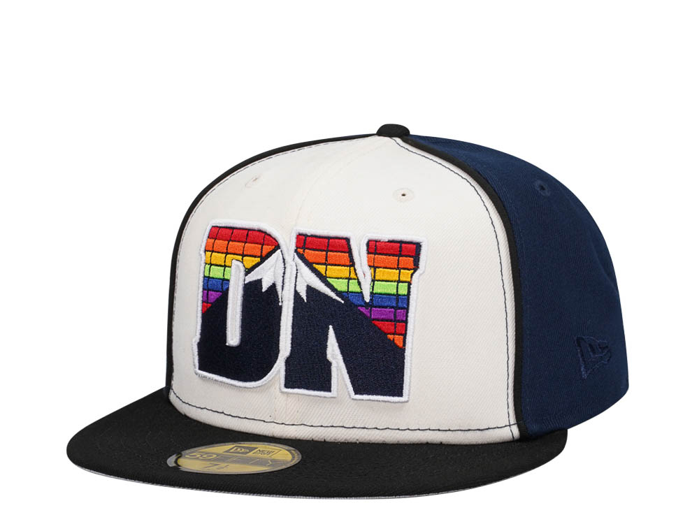 New Era Denver Nuggets Chrome Black Navy Two Tone Edition 59Fifty Fitted Gorra