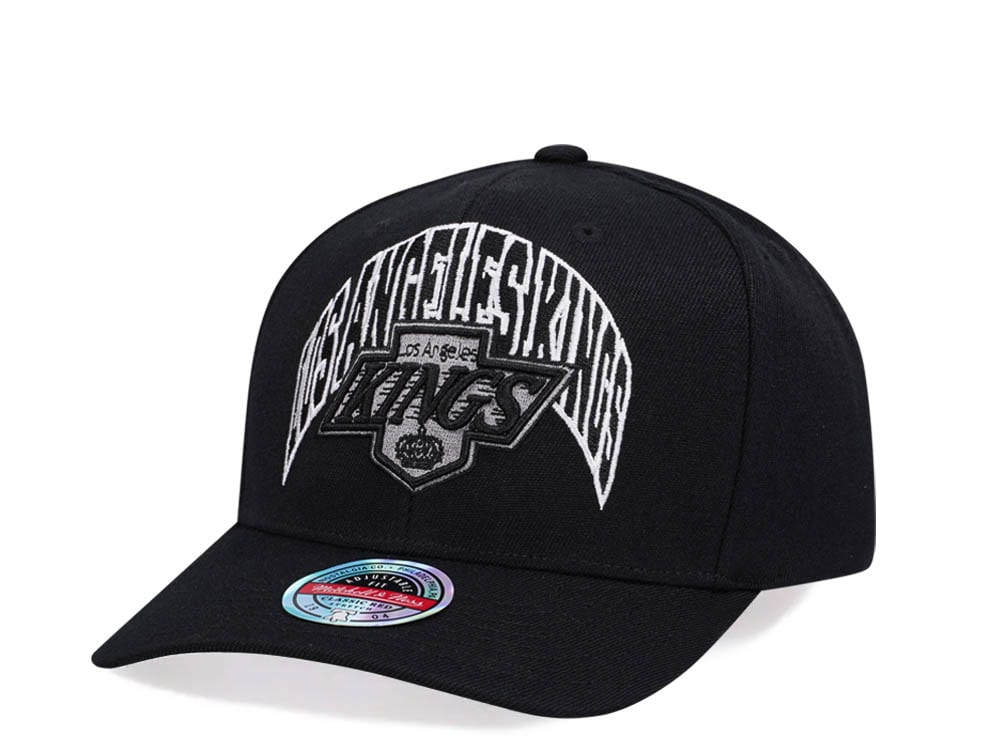 Mitchell & Ness Los Angeles Kings Letterman Type Hardwood Classic Red Flex Snapback Gorra