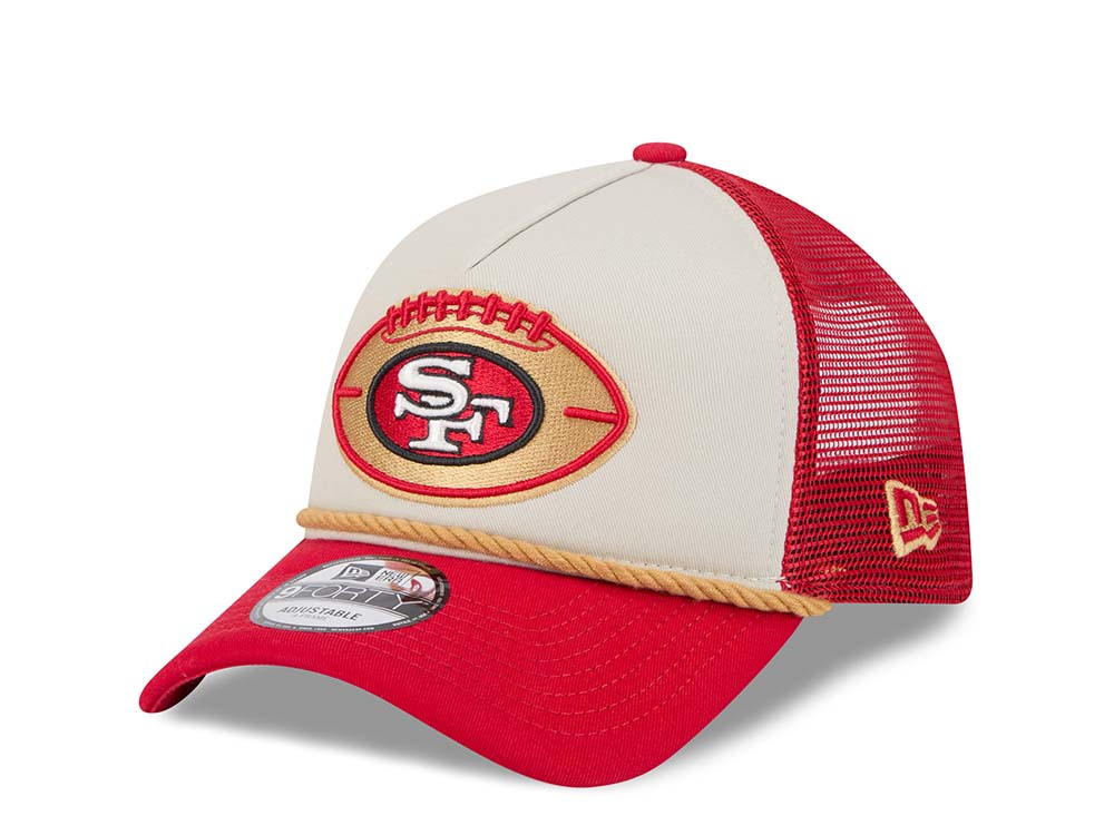 New Era San Francisco 49ers Sideline 2024 9Forty A Frame Trucker Snapback Gorra