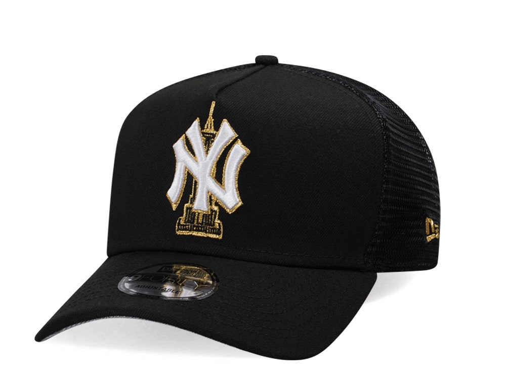 New Era New York Yankees Classic Black Trucker A Frame 9Forty Snapback Gorra