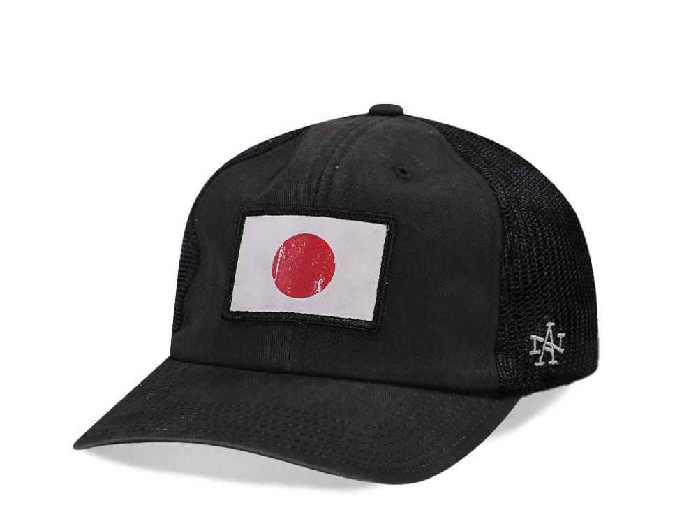 American Needle Japan Badger Black Trucker Strapback Gorra