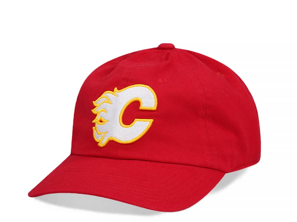 American Needle Calgary Flames Red Blue Line Dadhat Strapback Gorra