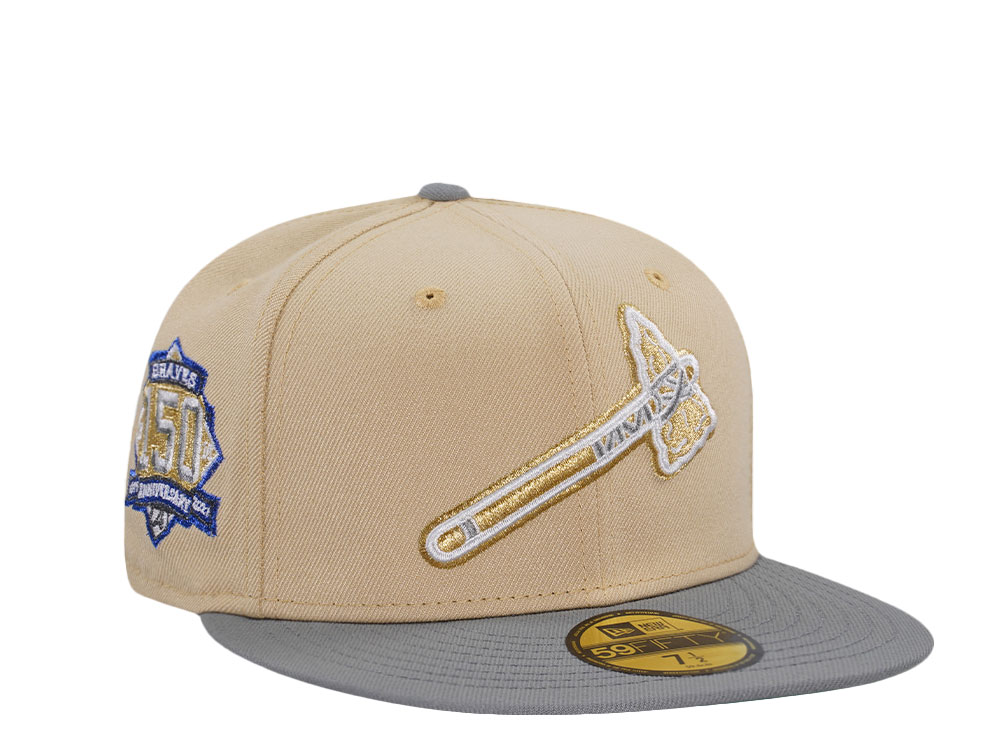 New Era Atlanta Braves 150th Anniversary Vegas Throwback Two Tone Edition 59Fifty Fitted Gorra