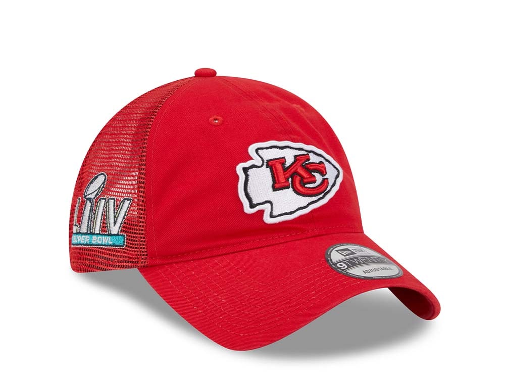 New Era Kansas City Chiefs Super Bowl LIIV Red Trucker Edition 9Twenty Snapback Gorra