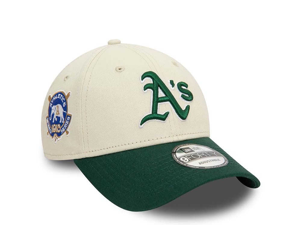 New Era Oakland Athletics World Series 1915 Chrome Two Tone 9Forty Strapback Gorra