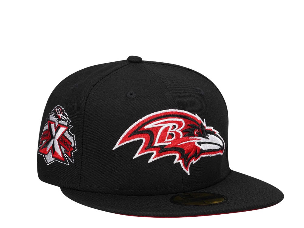 New Era Baltimore Ravens Super Bowl X Black Edition 59Fifty Fitted Gorra