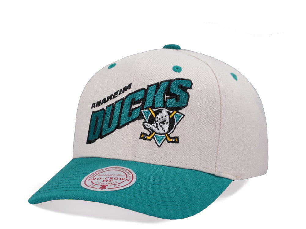 Mitchell & Ness Anaheim Ducks Chrome Two Tone Pro Crown Fit Snapback Cap