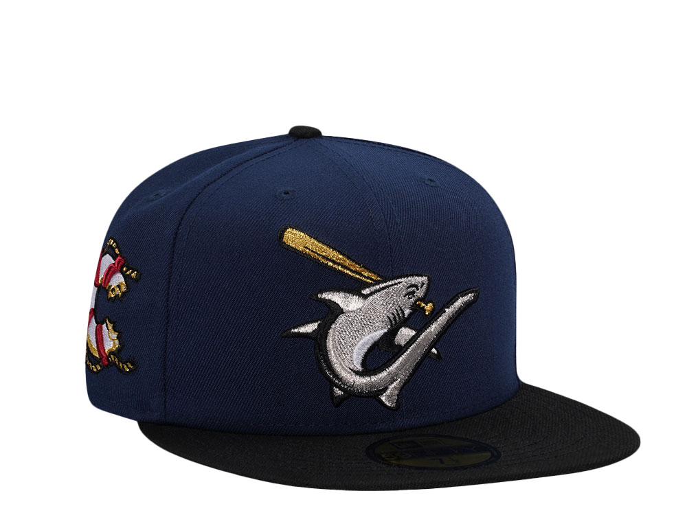 New Era Clearwater Threshers Navy Metallic Two Tone Edition 59Fifty Fitted Gorra