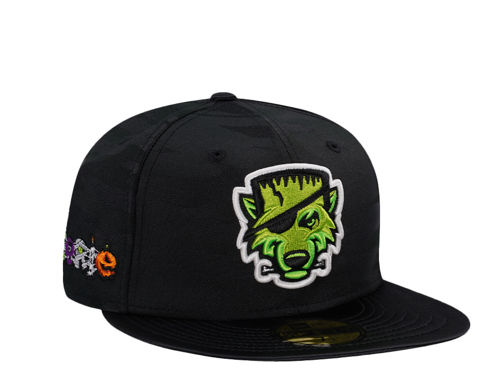 New Era Erie Seawolves Horror Pack Midnight Glow Edition 59Fifty Fitted Gorra