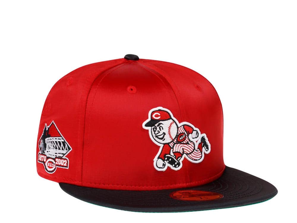 New Era Cincinnati Reds Riverfront Stadium Satin Elite Edition 59Fifty Fitted Gorra