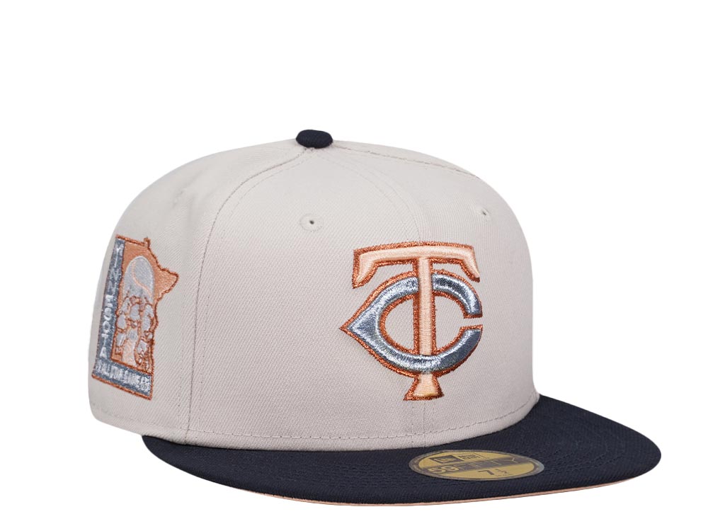 New Era Minnesota Twins All Star Game 1965 Metallic Stone Two Tone Edition 59Fifty Fitted Gorra