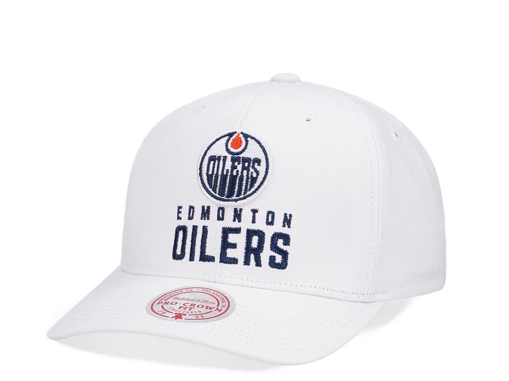 Mitchell & Ness Edmonton Oilers All in Pro White Snapback Gorra