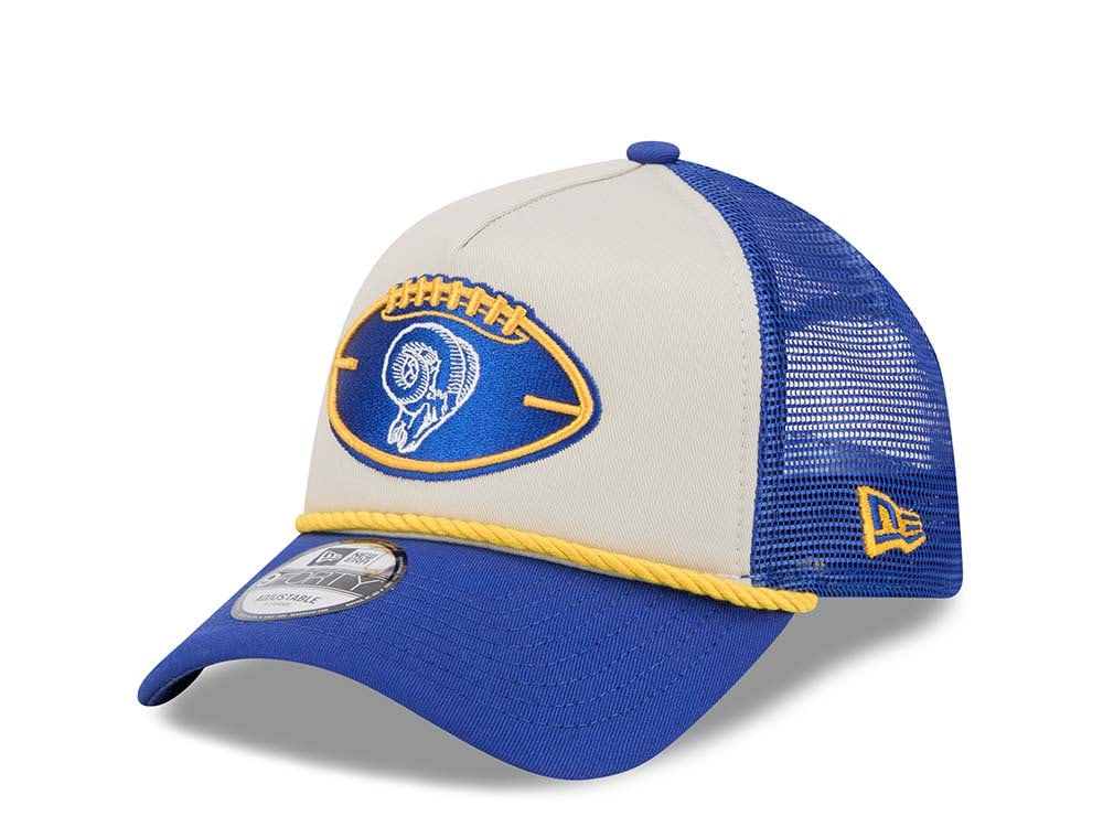 New Era Los Angeles Rams Sideline 2024 9Forty A Frame Trucker Snapback Gorra