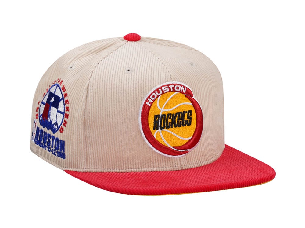 Mitchell & Ness Houston Rockets All Star 1989 Two Tone Hardwood Classic Cord Edition Dynasty Fitted Gorra