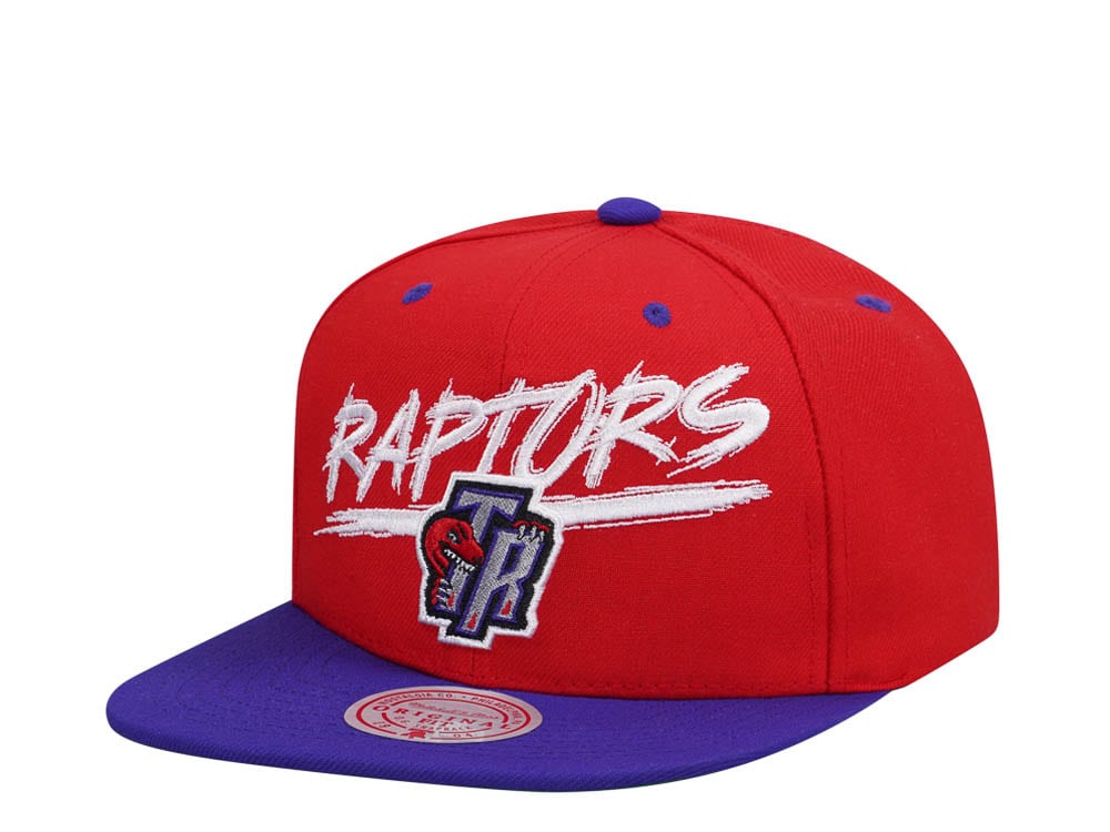 Mitchell & Ness Toronto Raptors Transcript Red Two Tone Snapback Gorra