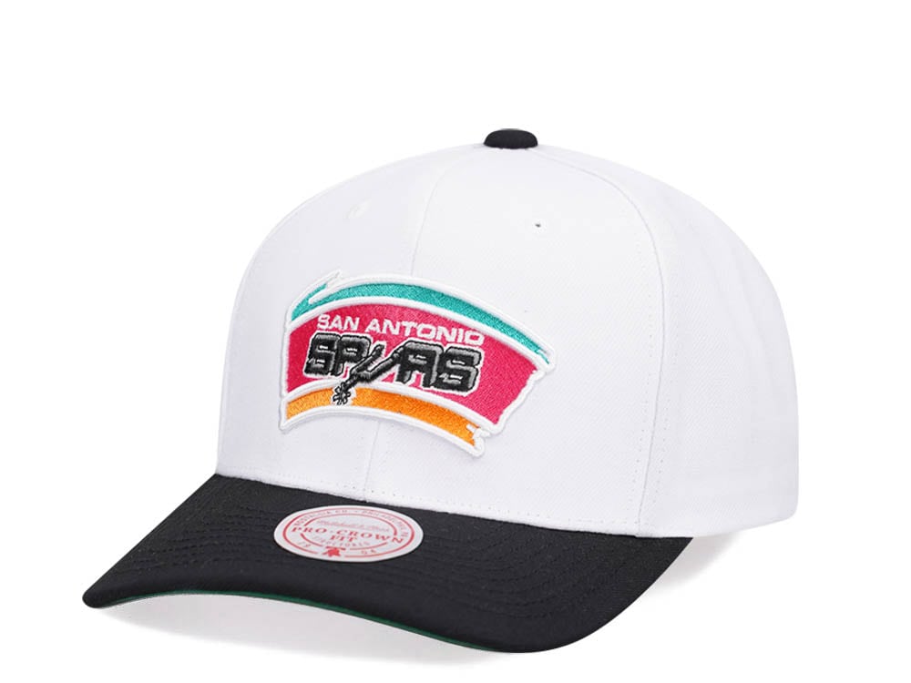 Mitchell & Ness San Antonio Spurs Team Two Tone 2.0 Pro White Snapback Gorra