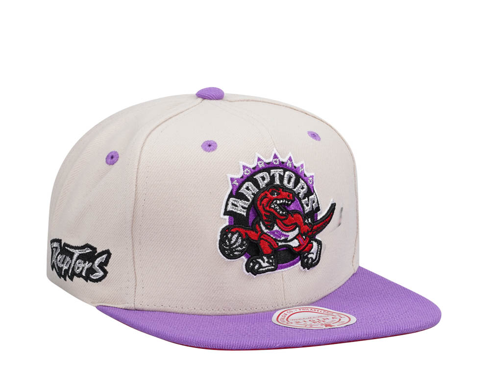 Mitchell & Ness Toronto Raptors Sail Off White Two Tone Snapback Gorra