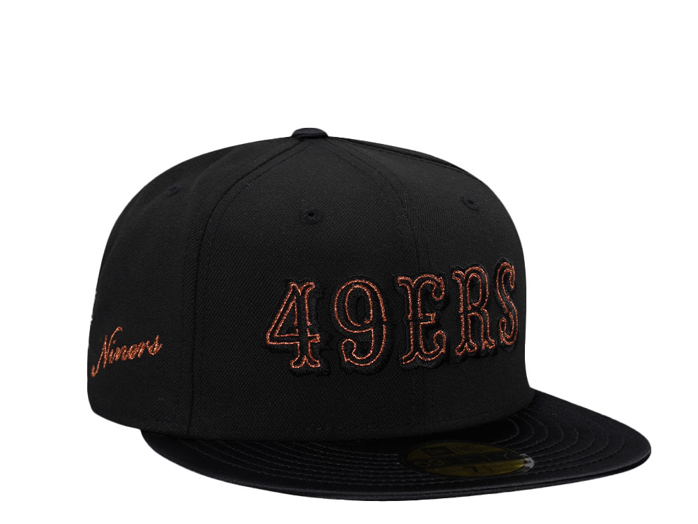 New Era San Francisco 49ers Black Copper Satin Brim Edition 59Fifty Fitted Gorra