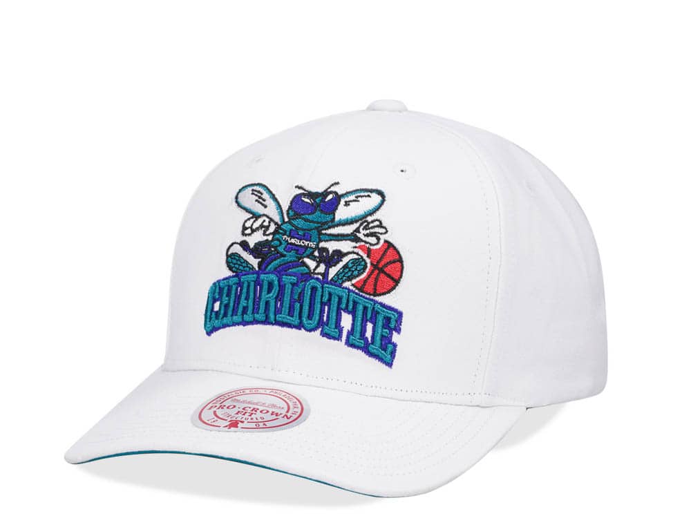 Mitchell & Ness Charlotte Hornets All in Pro White Snapback Gorra