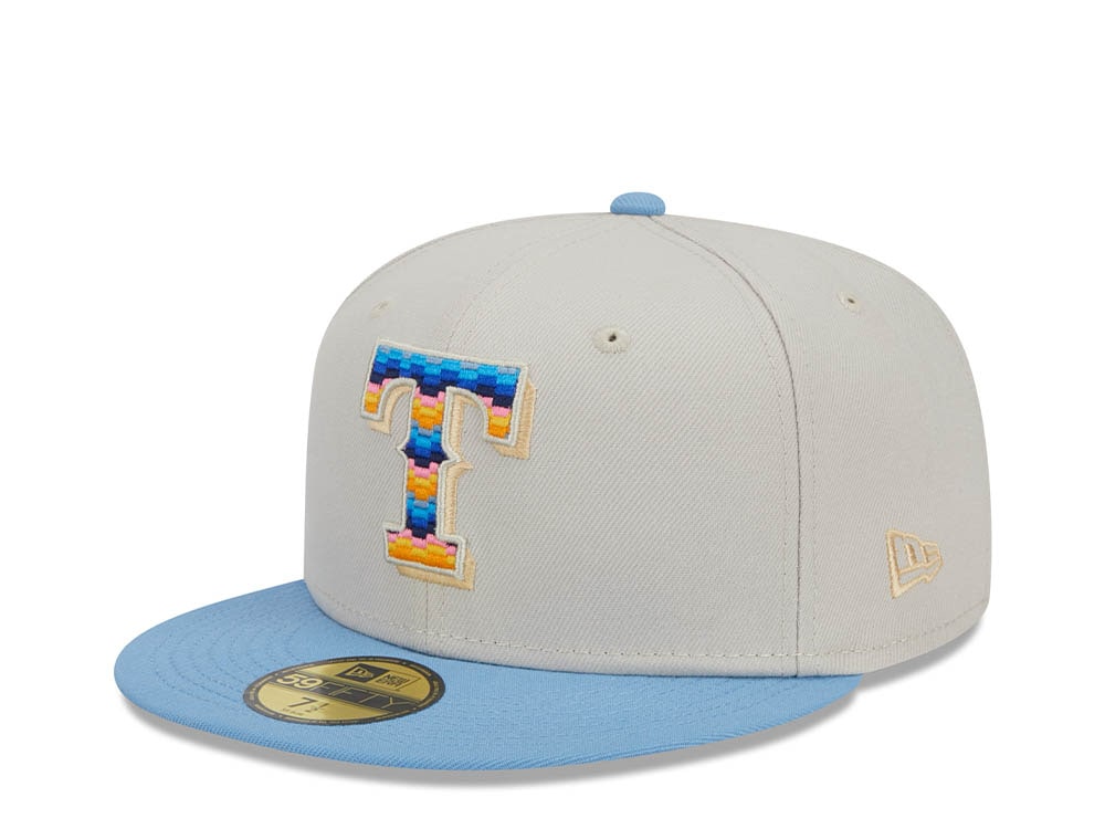 New Era Texas Rangers Beachfront Stone Two Tone Edition 59Fifty Fitted Gorra