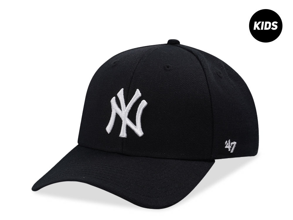 47Brand New York Yankees Black MVP Kids Strapback Gorra