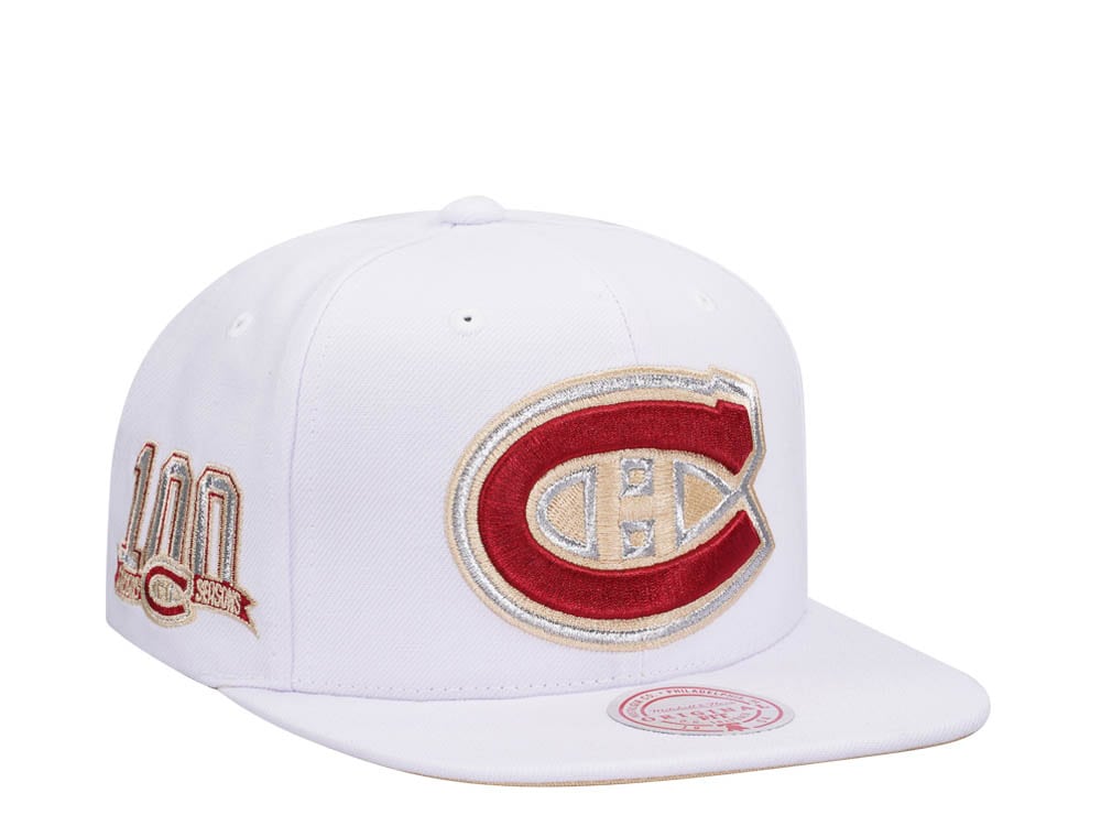 Mitchell & Ness Montreal Canadiens 100 Seasons Winter White Snapback Gorra