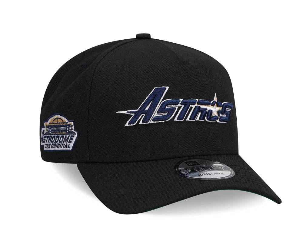 New Era Houston Astros Astrodome Black Throwback Edition 9Forty A Frame Snapback Gorra