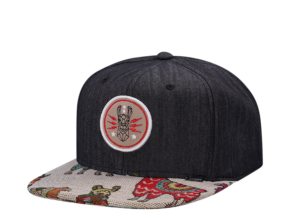 Djinns Lama Linen Black Snapback Gorra