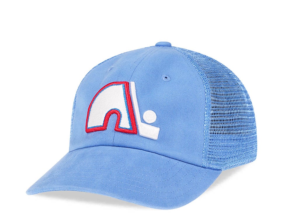 American Needle Quebec Nordiques Blue Trucker Strapback Gorra