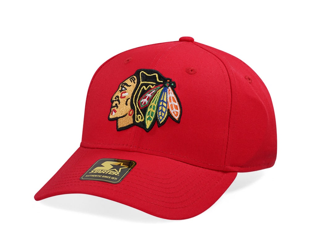 Starter Chicago Blackhawks Score Cotton Twill Curved Snapback Gorra