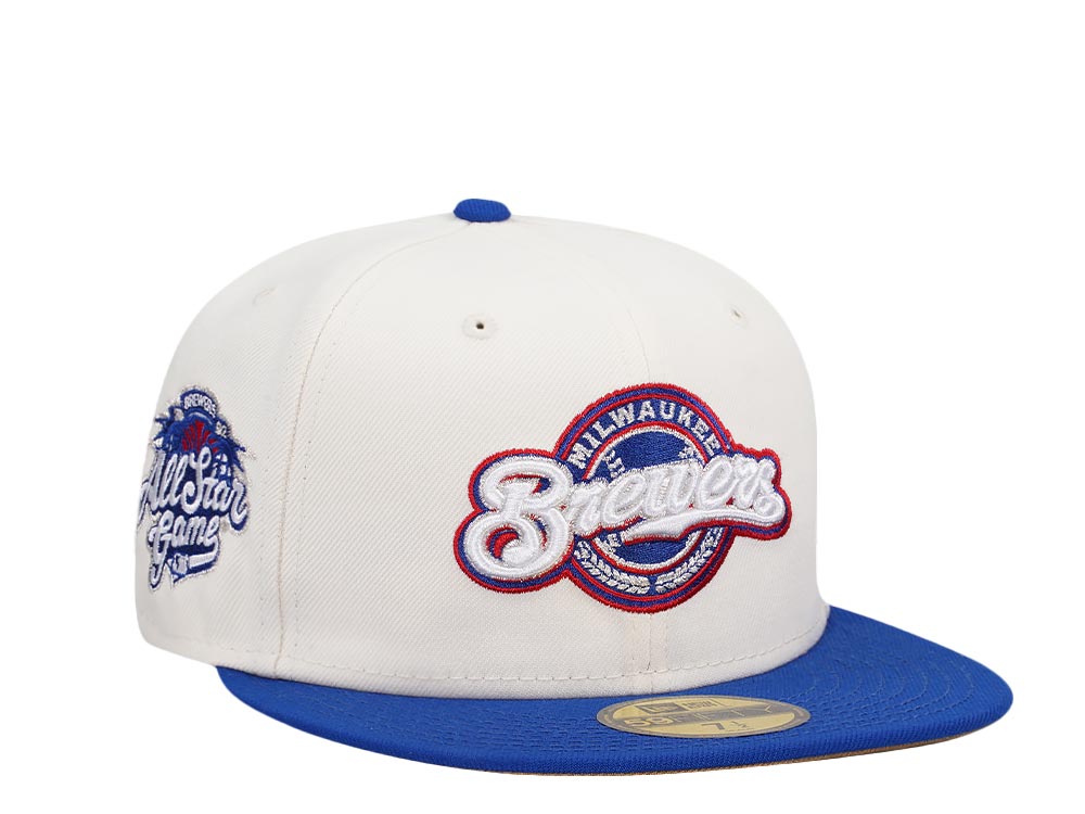 New Era Milwaukee Brewers All Star Game 2002 Cream Prime Two Tone Edition 59Fifty Fitted Gorra