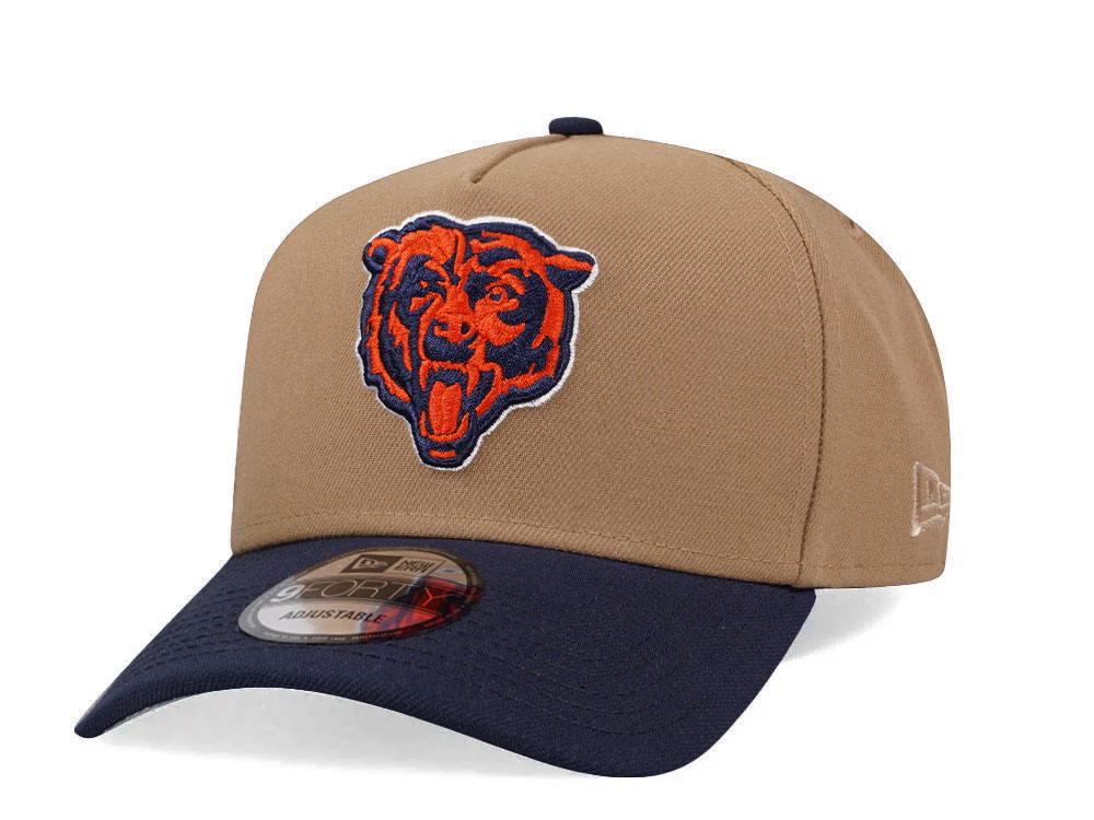 New Era Chicago Bears Khaki Two Tone Edition 9Forty A Frame Snapback Gorra