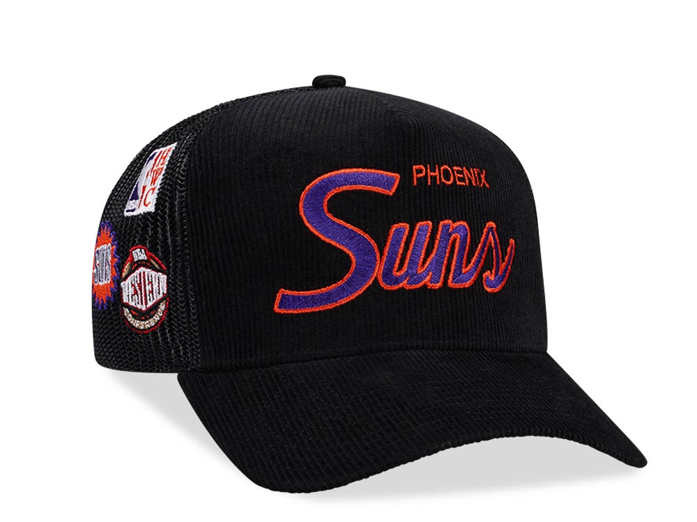 Mitchell & Ness Phoenix Suns Times up Black Cord Hardwood Classic Trucker Snapback Gorra