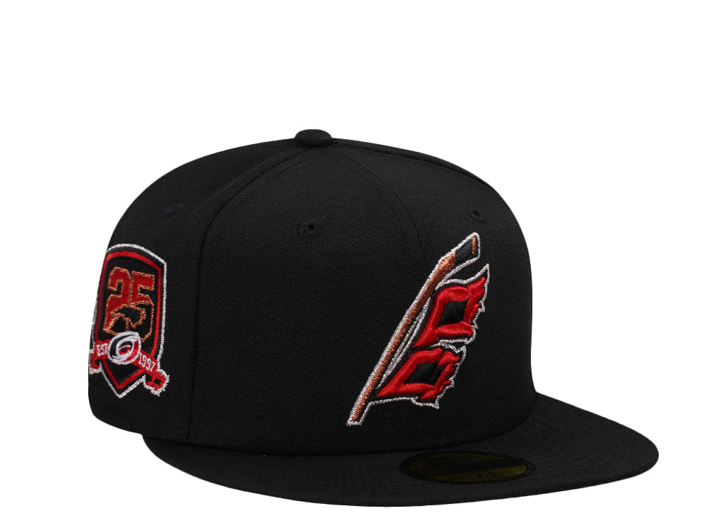 New Era Carolina Hurricanes 25th Anniversary Black Prime Edition 59Fifty Fitted Gorra