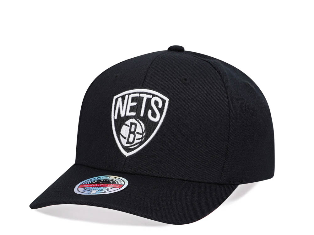 Mitchell & Ness Brooklyn Nets High Crown 6 Panel Classic Red Line Flex Snapback Gorra