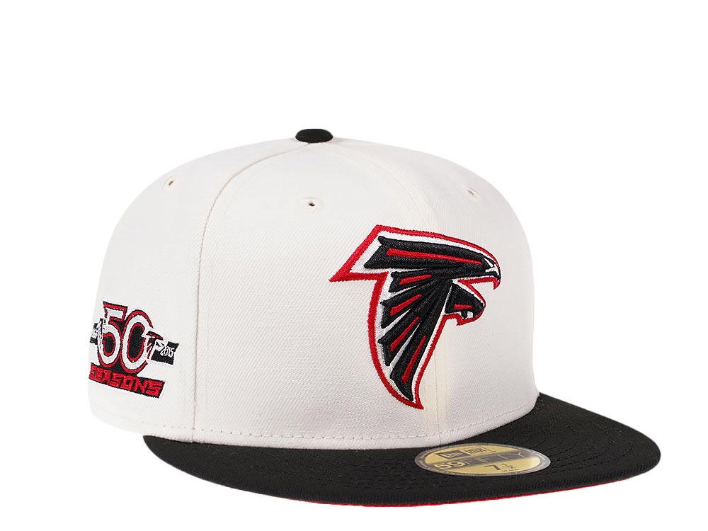 New Era Atlanta Falcons 50th Anniversary Cream Dome Edition 59Fifty Fitted Gorra