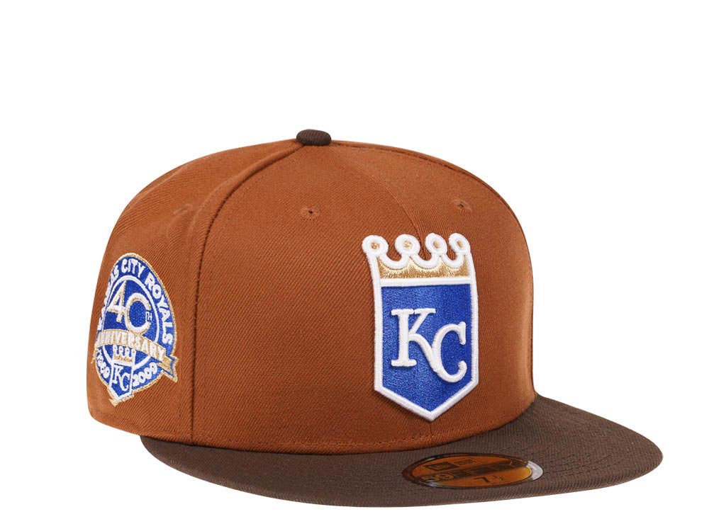 New Era Kansas City Royals 40th Anniversary Bourbon and Suede Edition 59Fifty Fitted Gorra TOPPERZSTORE.MX